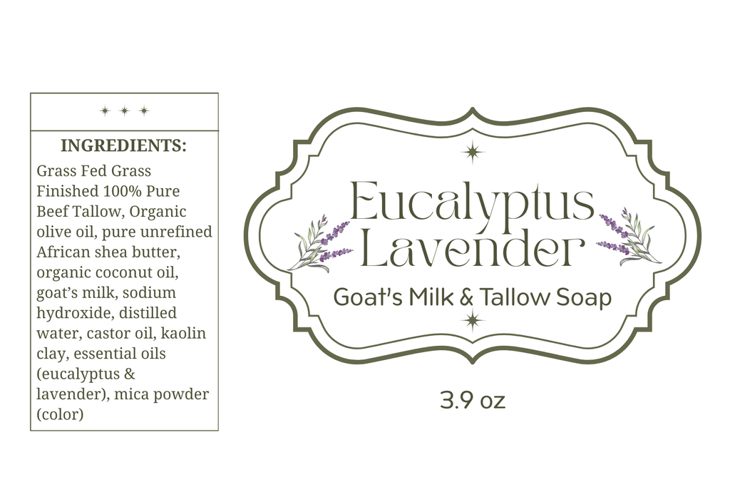 Goat's Milk & Tallow Soap - Eucalyptus Lavender