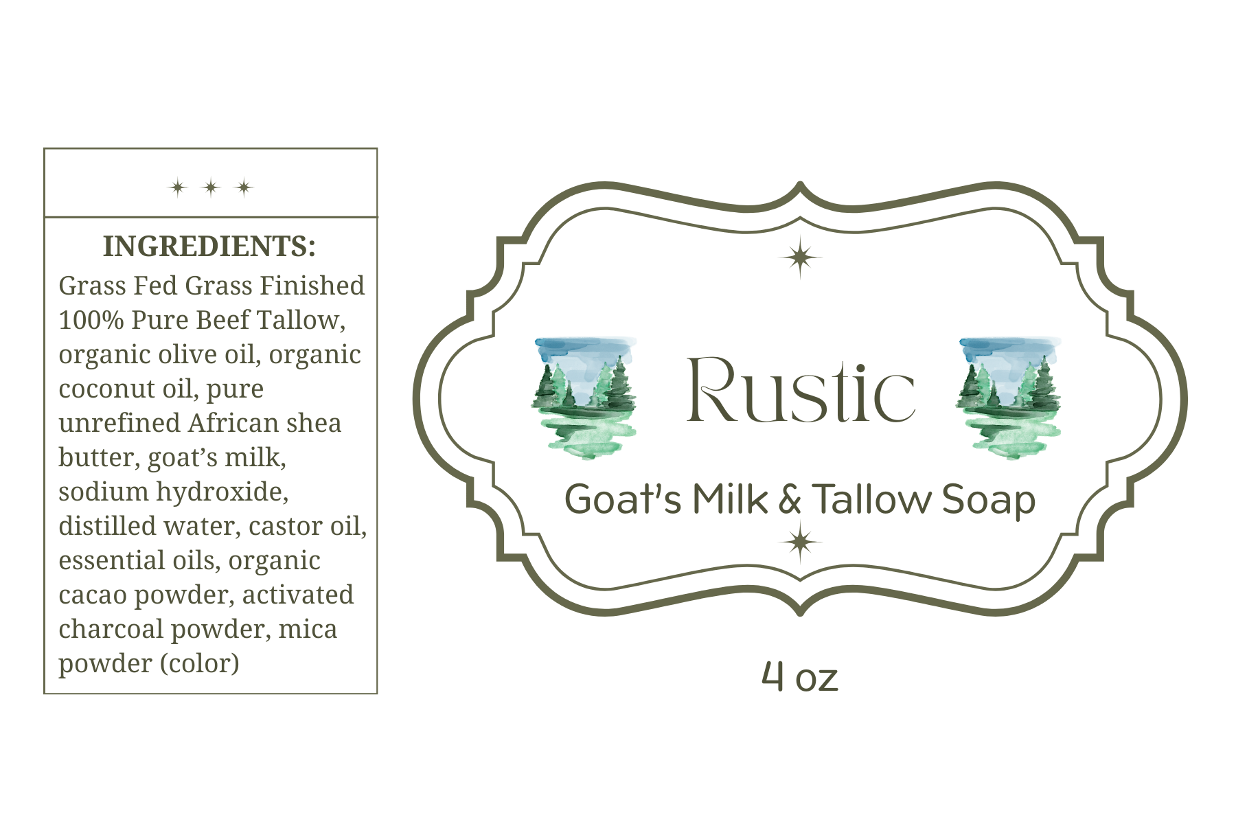 Goat's Milk & Tallow Soap - Rustic